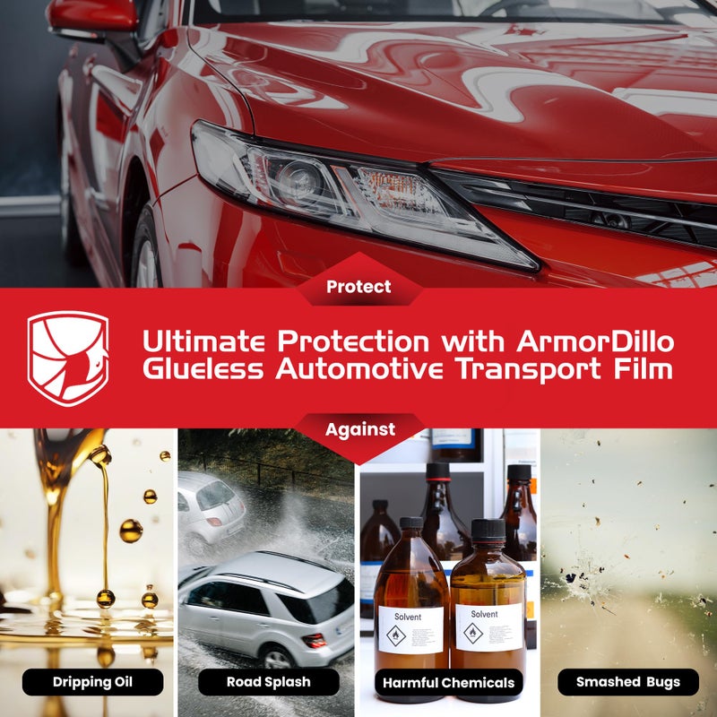 ArmorDillo Adhesive-Less Glue-Less Car Protection Film and Transport Film. Guaranteed NO Residue. 6 mos. UVI, 5-Layer Polyolefin Blend (36" x 200') - Image 4